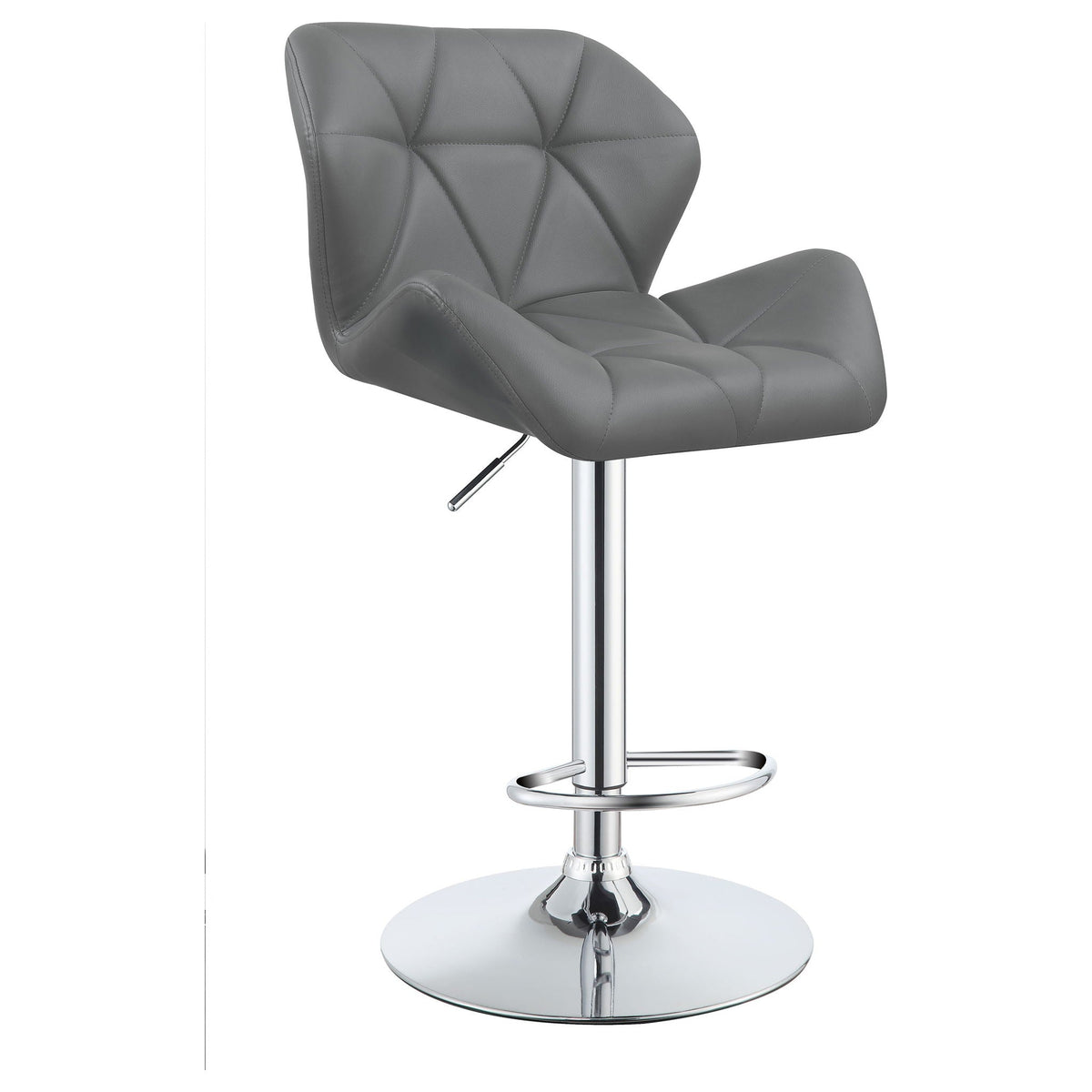 Adjustable Bar Stool With Height-Adjustable Base (Set of 2)