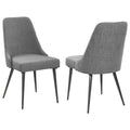 Side Chairs Upholstered With Tapered Legs (Set of 2) - Gray