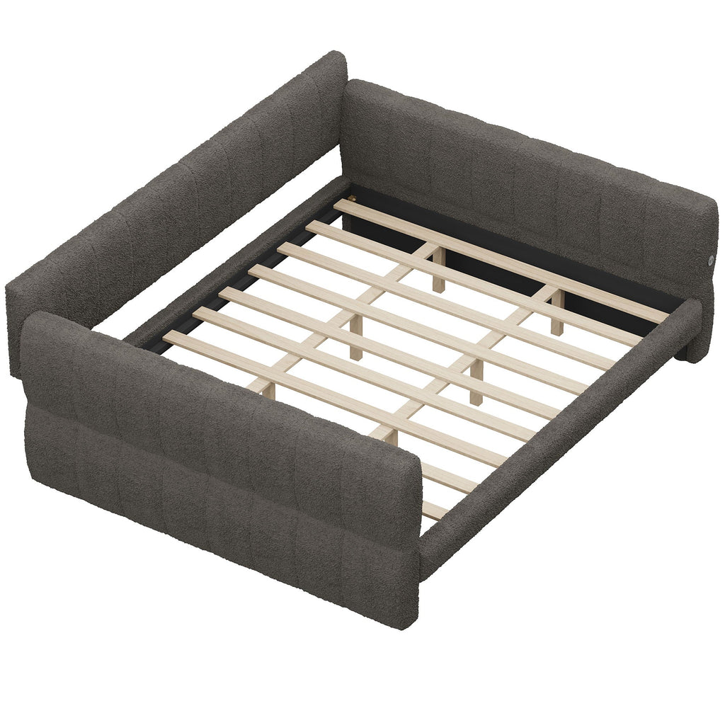 Upholstered Platform Bed With USB Charging