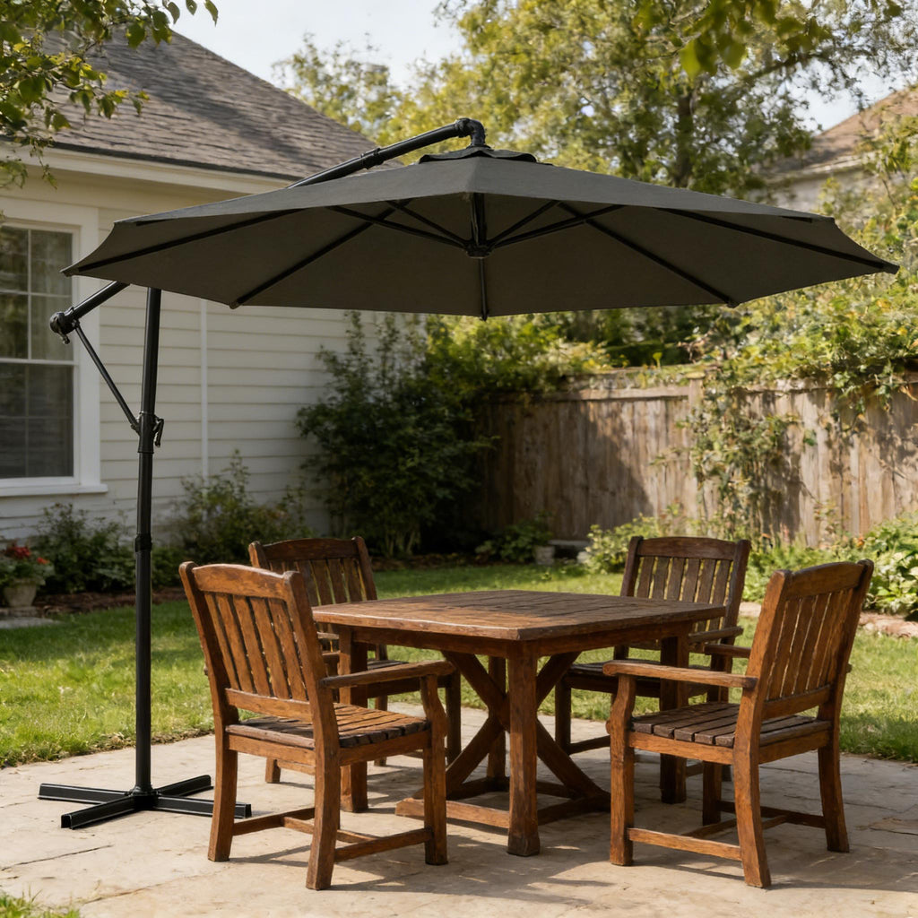 Large Garden Umbrella, Outdoor Hanging Cantilever Umbrella