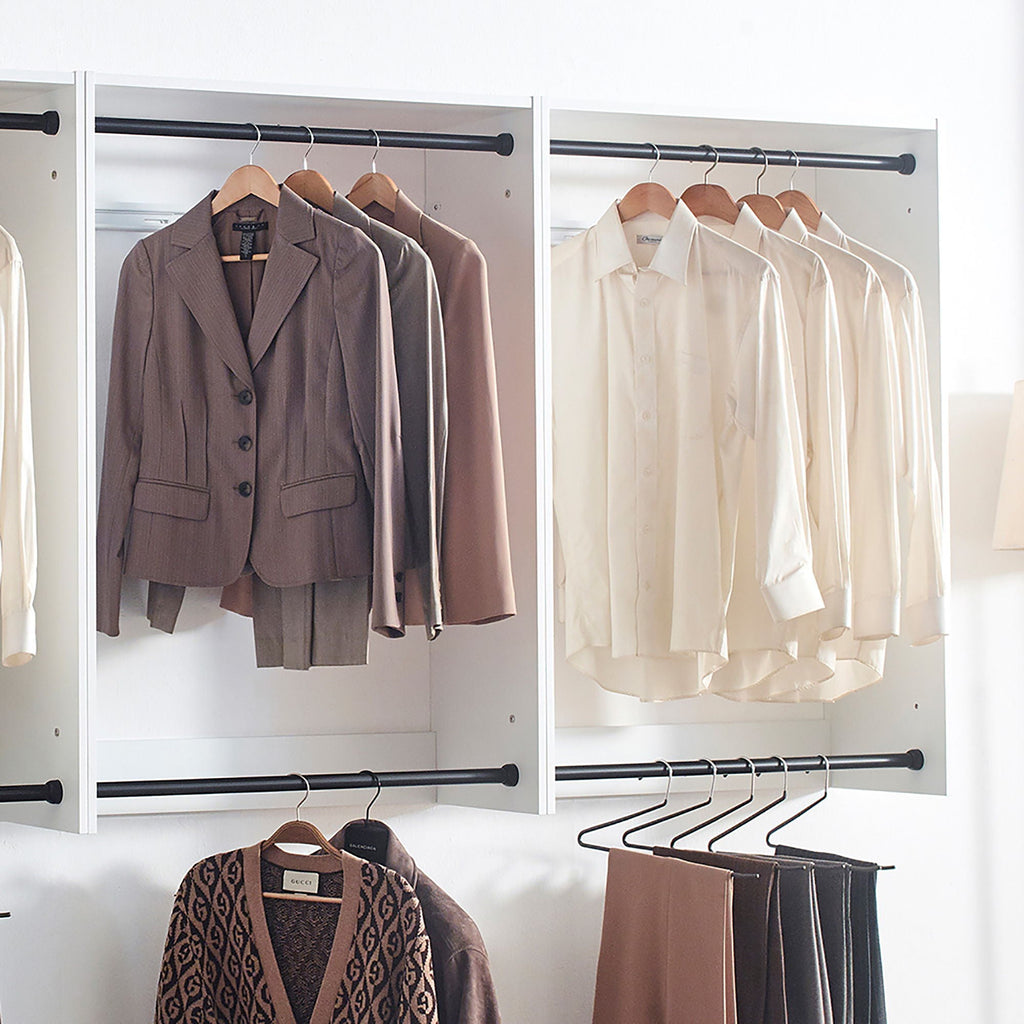 Devi - Wall Mounted Wood Closet System, Modular Units