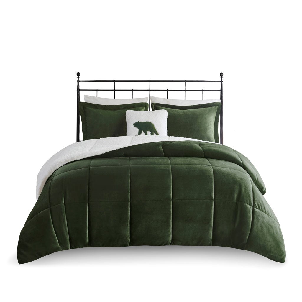 King Plush to Sherpa Down Alternative Comforter Set