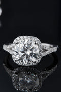 3 Carat Brilliant Round Cut Sparkala™ Halo Ring (Platinum Over Pure Sterling Silver)