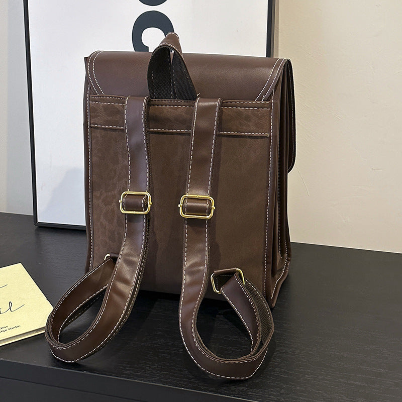 Simple Western-style High-quality Large-capacity Commuter And Street-ready Backpack