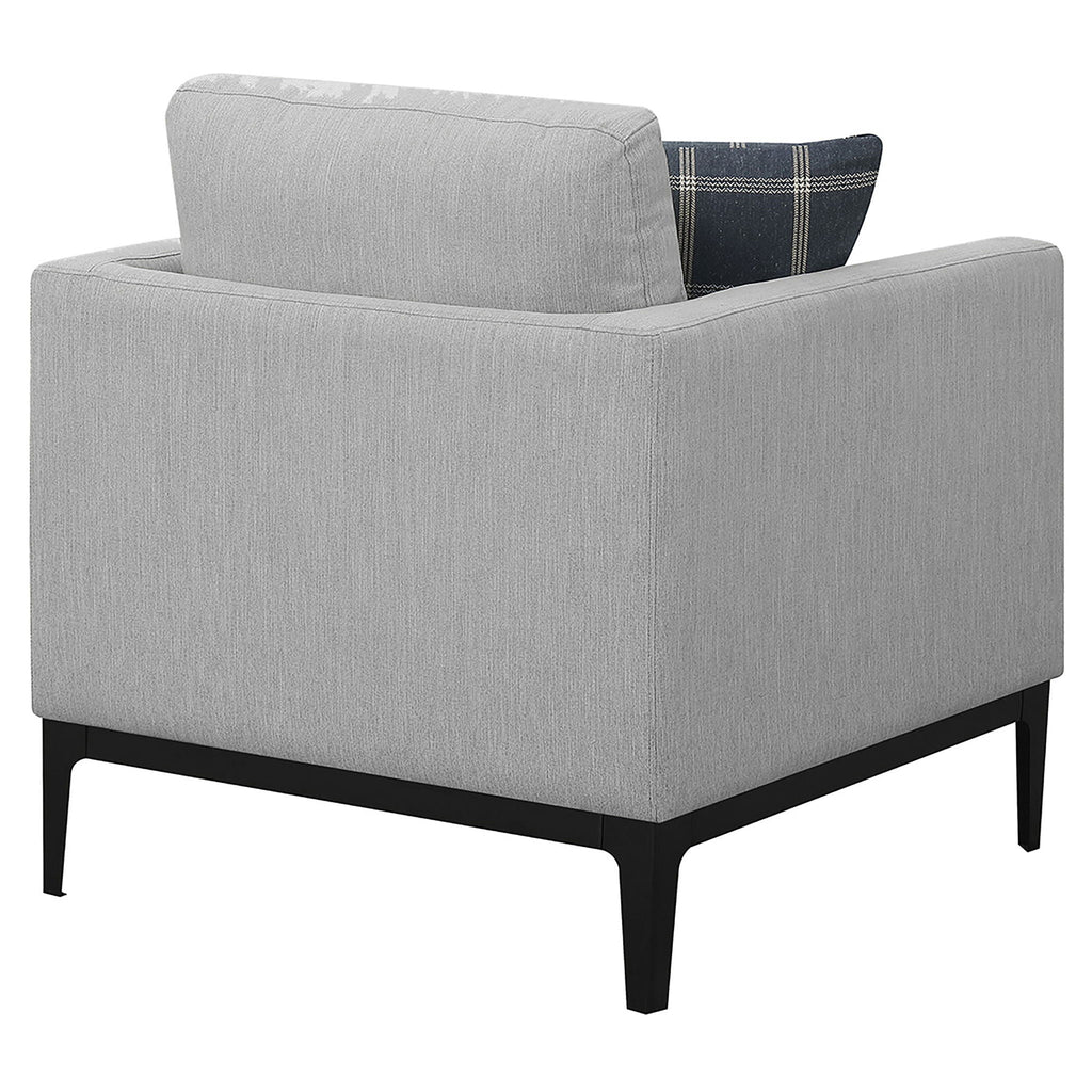 Saba - Upholstered Chair With Reversible Cushions - Gray