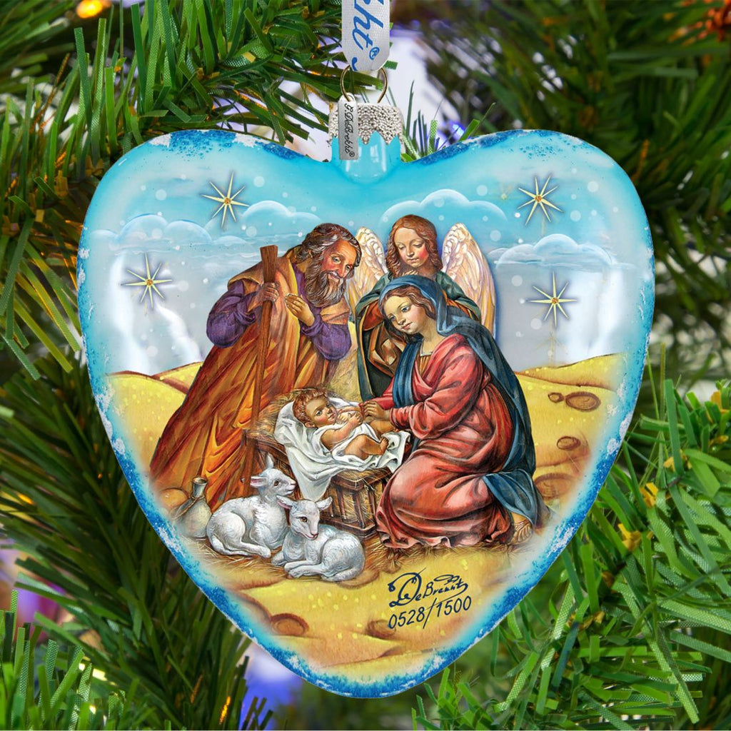 Nativity Glass Ornament Limited Edition by G. DeBrekht - Nativity Holiday Decor - 738-081