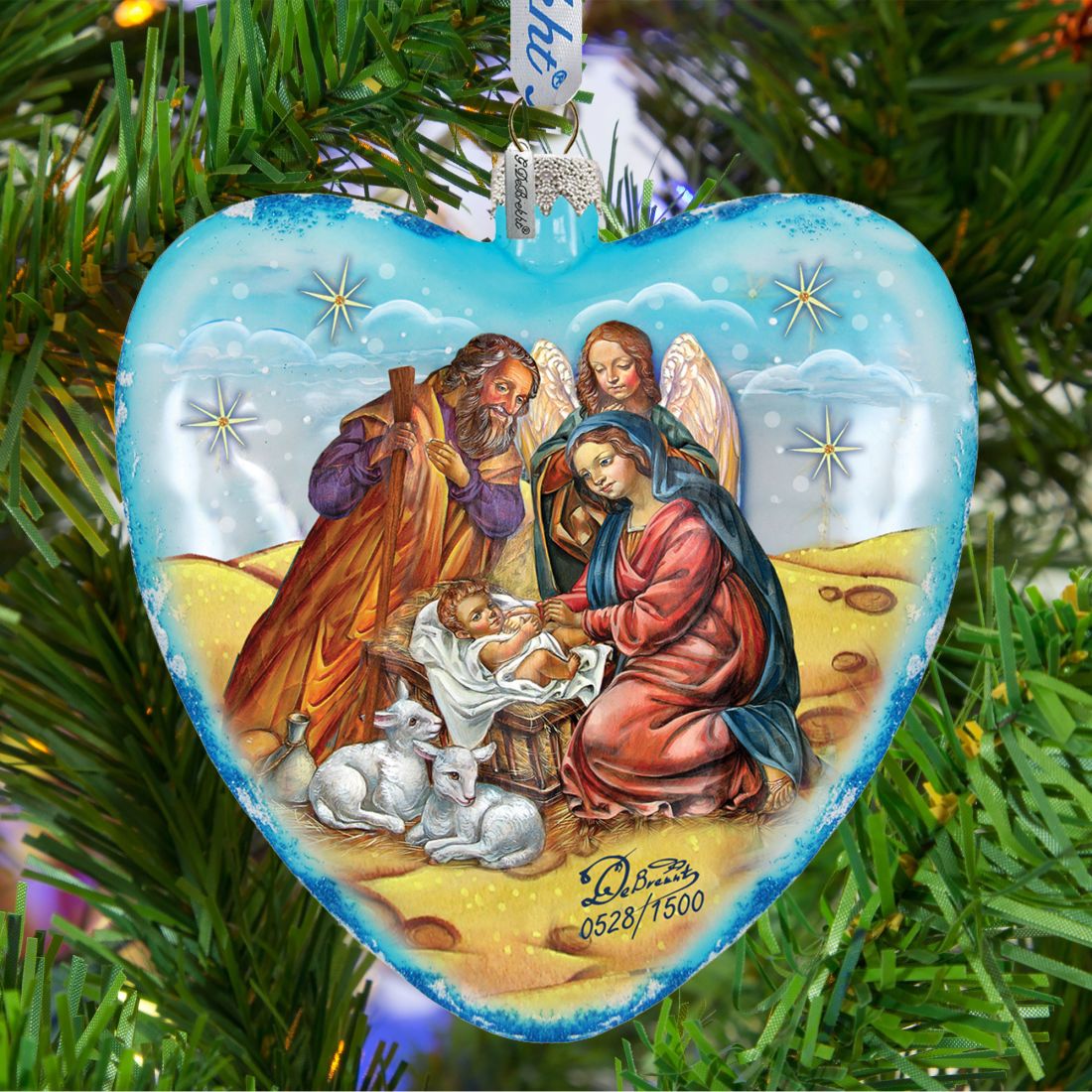 Nativity Glass Ornament Limited Edition by G. DeBrekht - Nativity Holiday Decor - 738-081