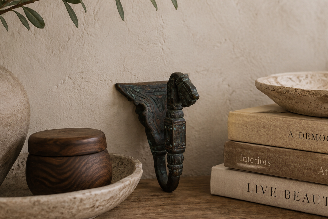 Diamond Shape Bronze Tribal Hook