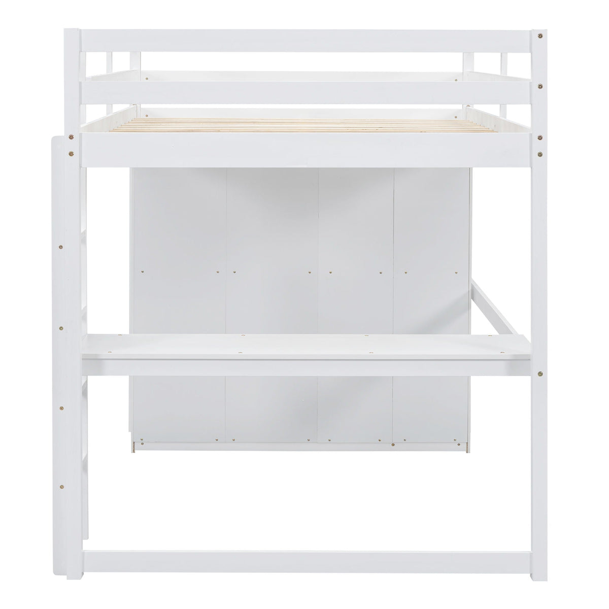 Loft Bed With Built In Wardrobe, Shelves And Drawers