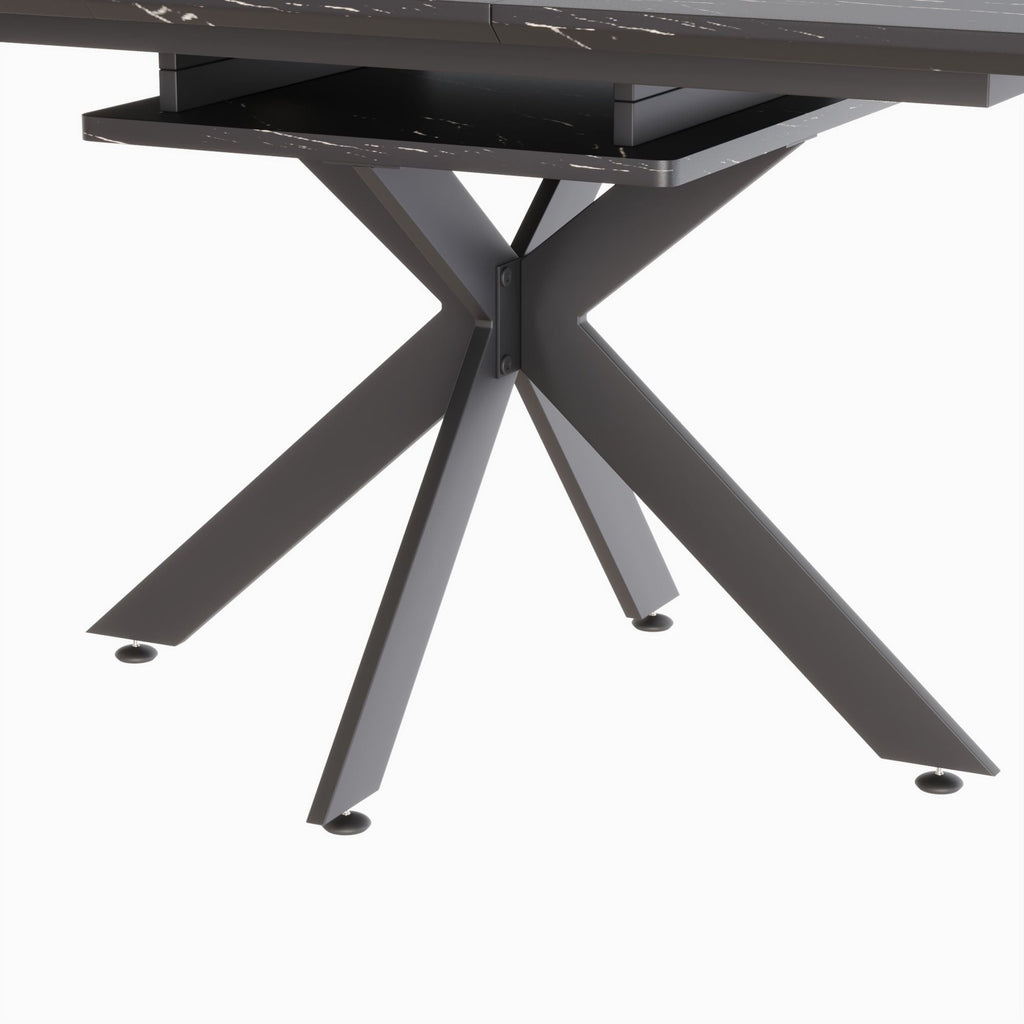 Modern Mid-Century Dining Table Set With Extendable Design
