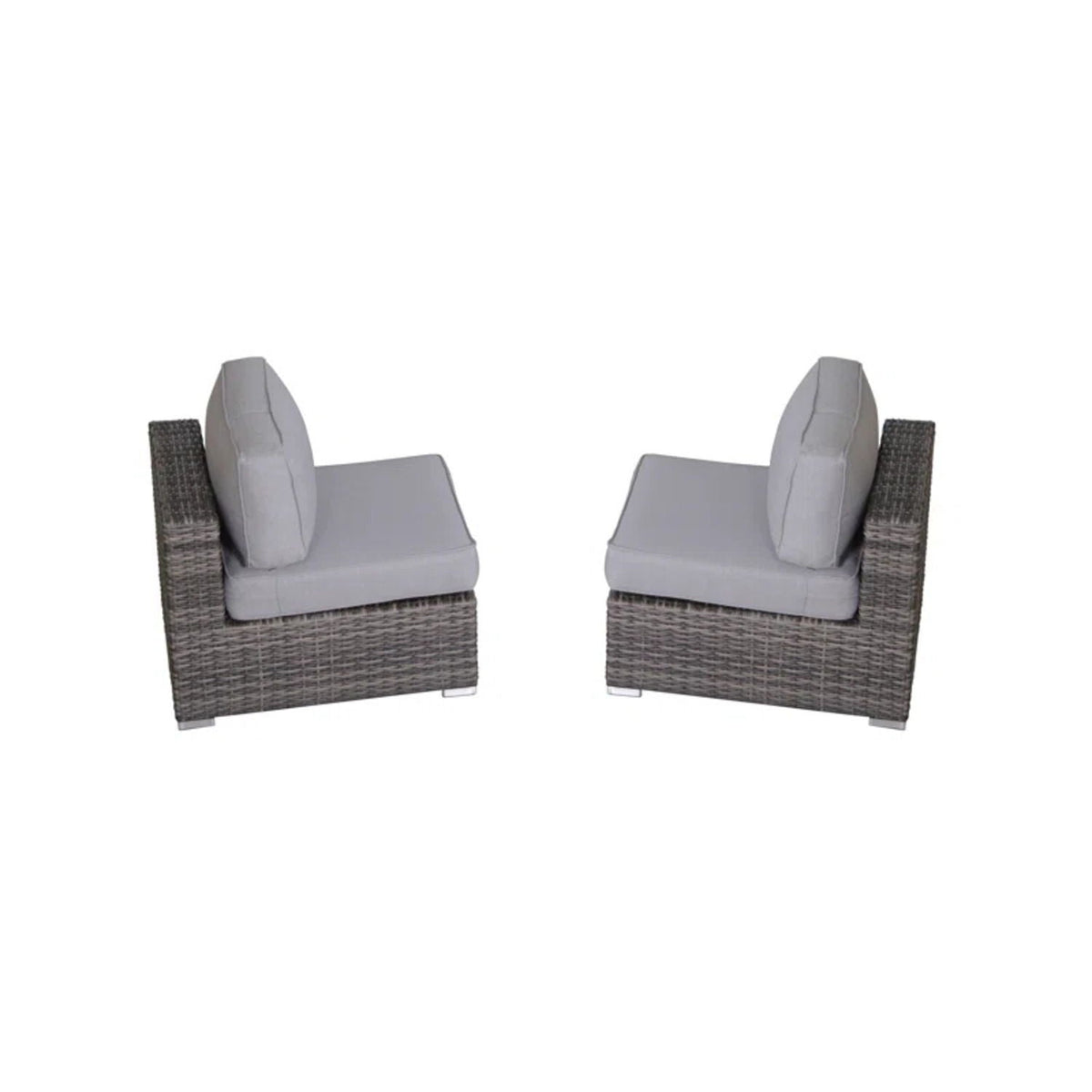 Minnesota - 9 Piece Sectional Sofa Set With Cushions - Gray Mix