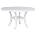 Tyler - Round Dining Table With Shelf Round Table - White