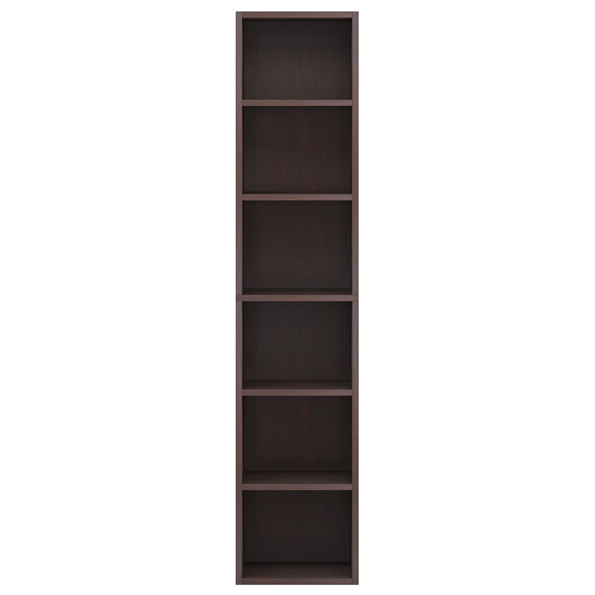 6 Tier Narrow Corner Cube Bookcase Storage, Freestanding Shelf With Open Cubes For Living Room
