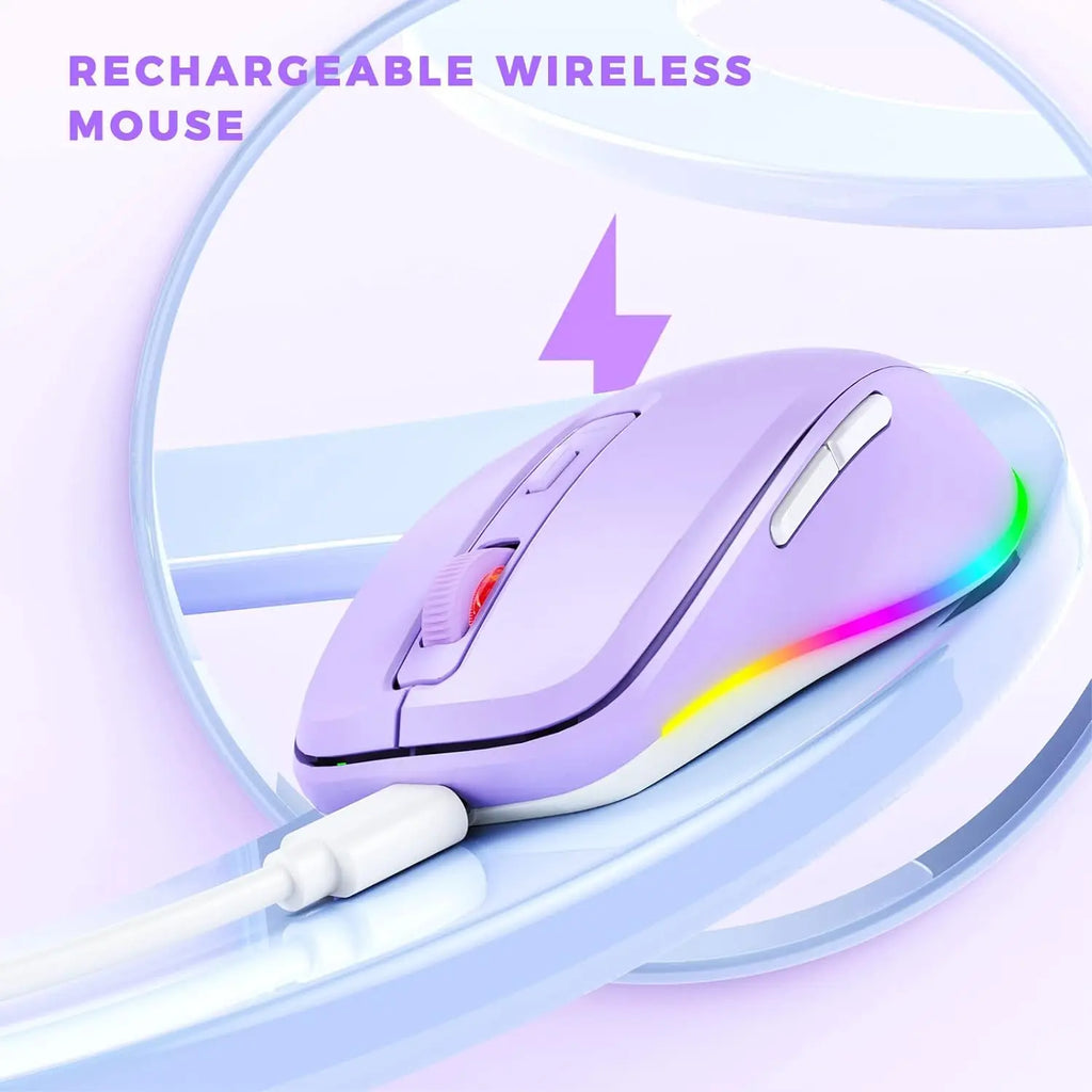 Wireless Mouse Jiggler LED Rechargeable Moving Mouse Mover for Laptop with Undetectable Random Movement Keeps Computers Awake