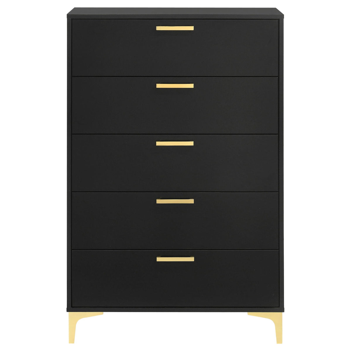 Lexie - 5 Drawer Rectangular Chest - Black
