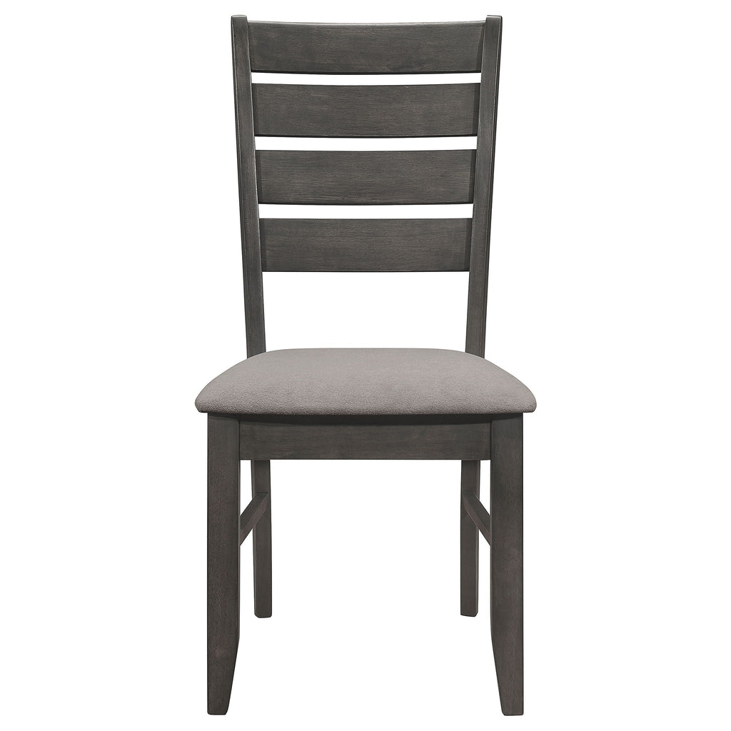 Padded Seat Side Chairs With Tapered Slats (Set of 2)