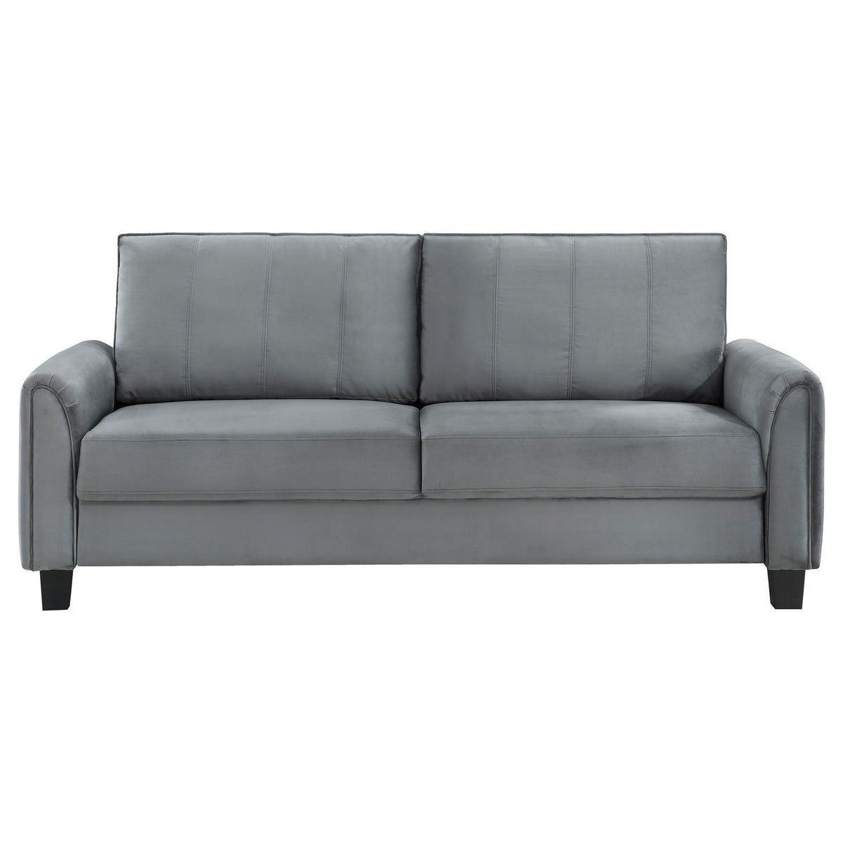 Dixon - Upholstered Sofa With Rounded Arms And Texture - Gray