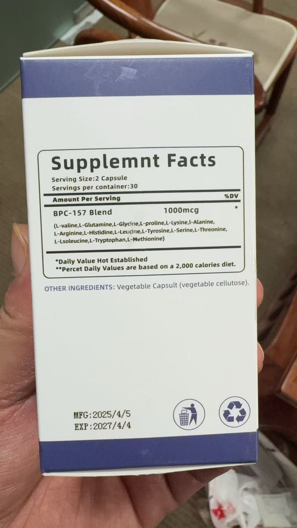 Exercise Recovery Support Muscle BPC-157 Capsules