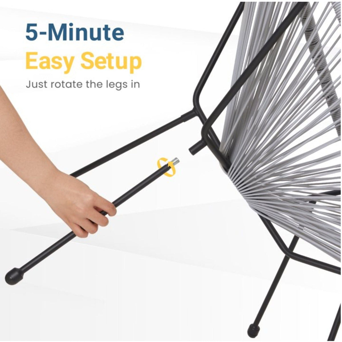 Acapulco Style 3 Piece Patio Bistro Set With Chairs