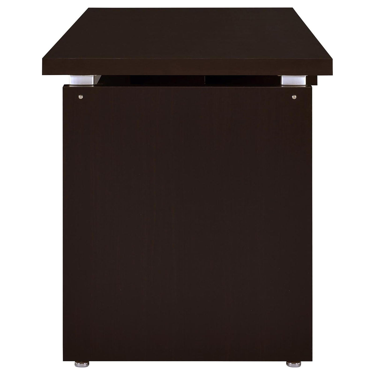 Floating - Top Computer Desk With Pullout Keyboard Shelf - Brown