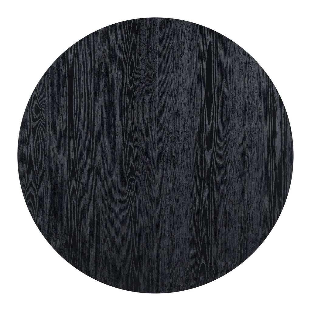 5 Piece Dining Set Extendable Round Table And 4 Chairs - Black / Oak