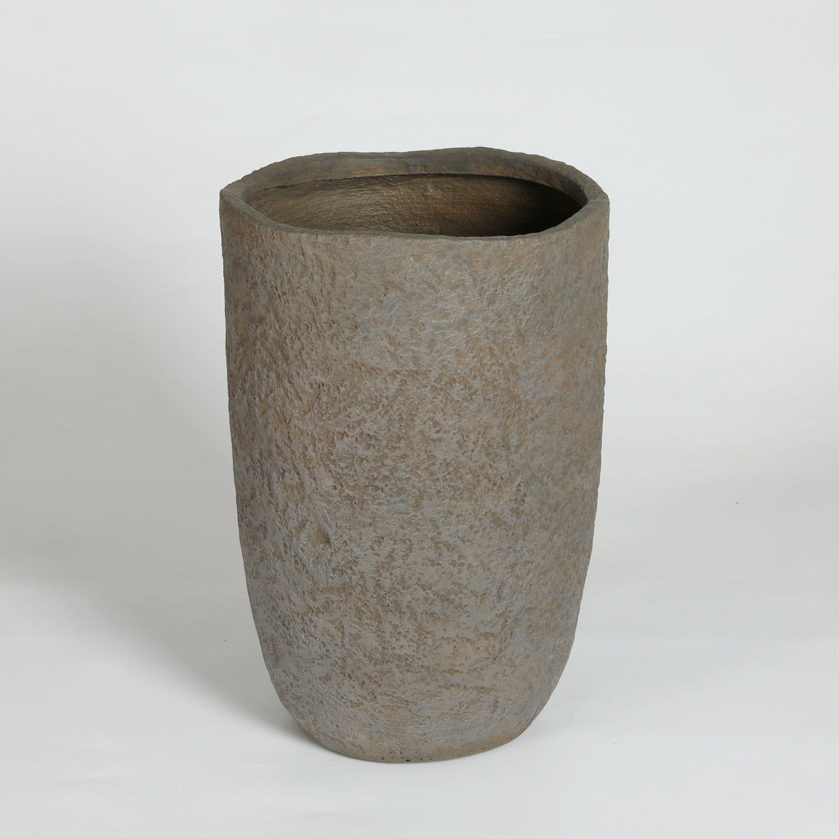 Round Concrete Planter Set of 2, Large Indoor & Outdoor Planter Pots