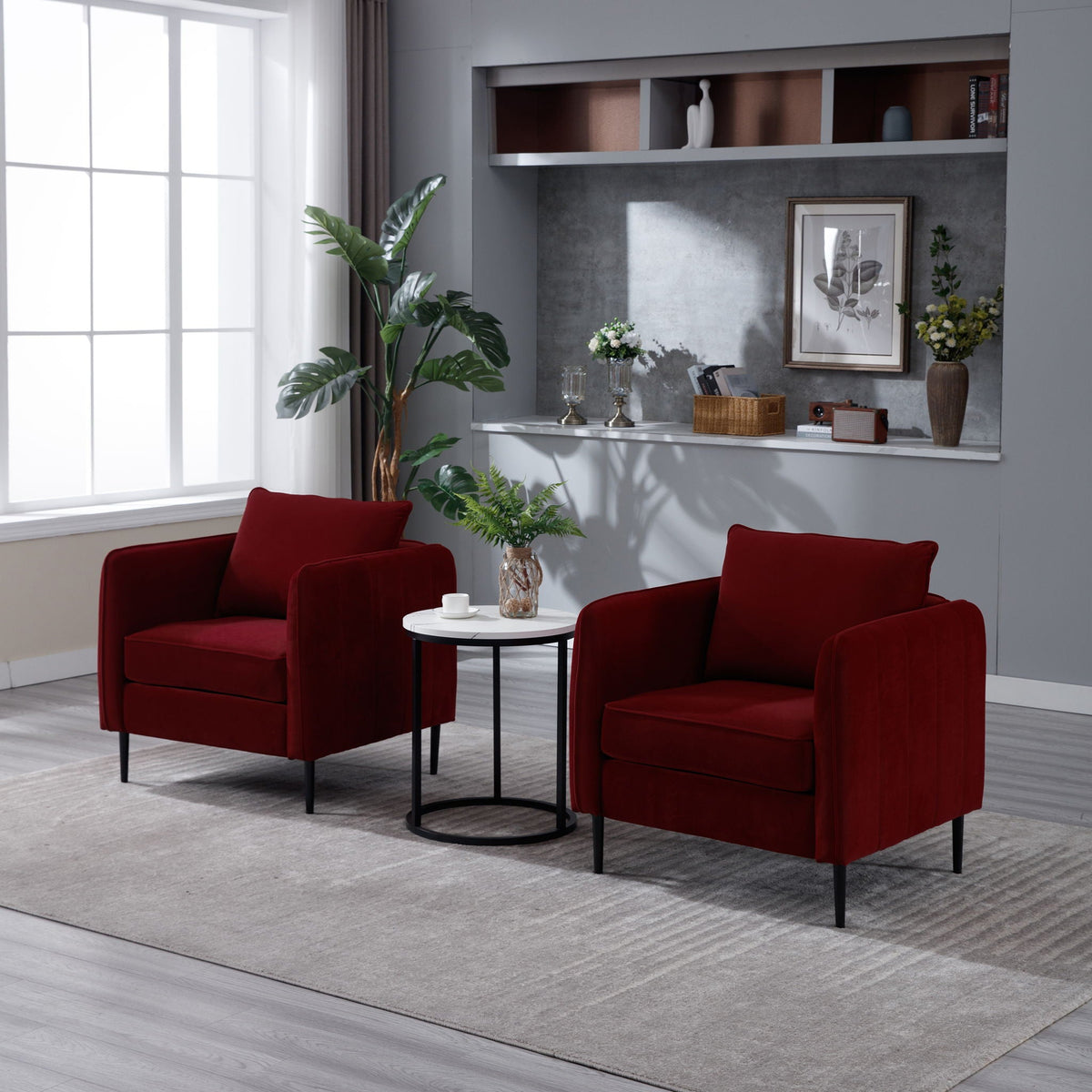 Accent Chair With Pillow For Living Room