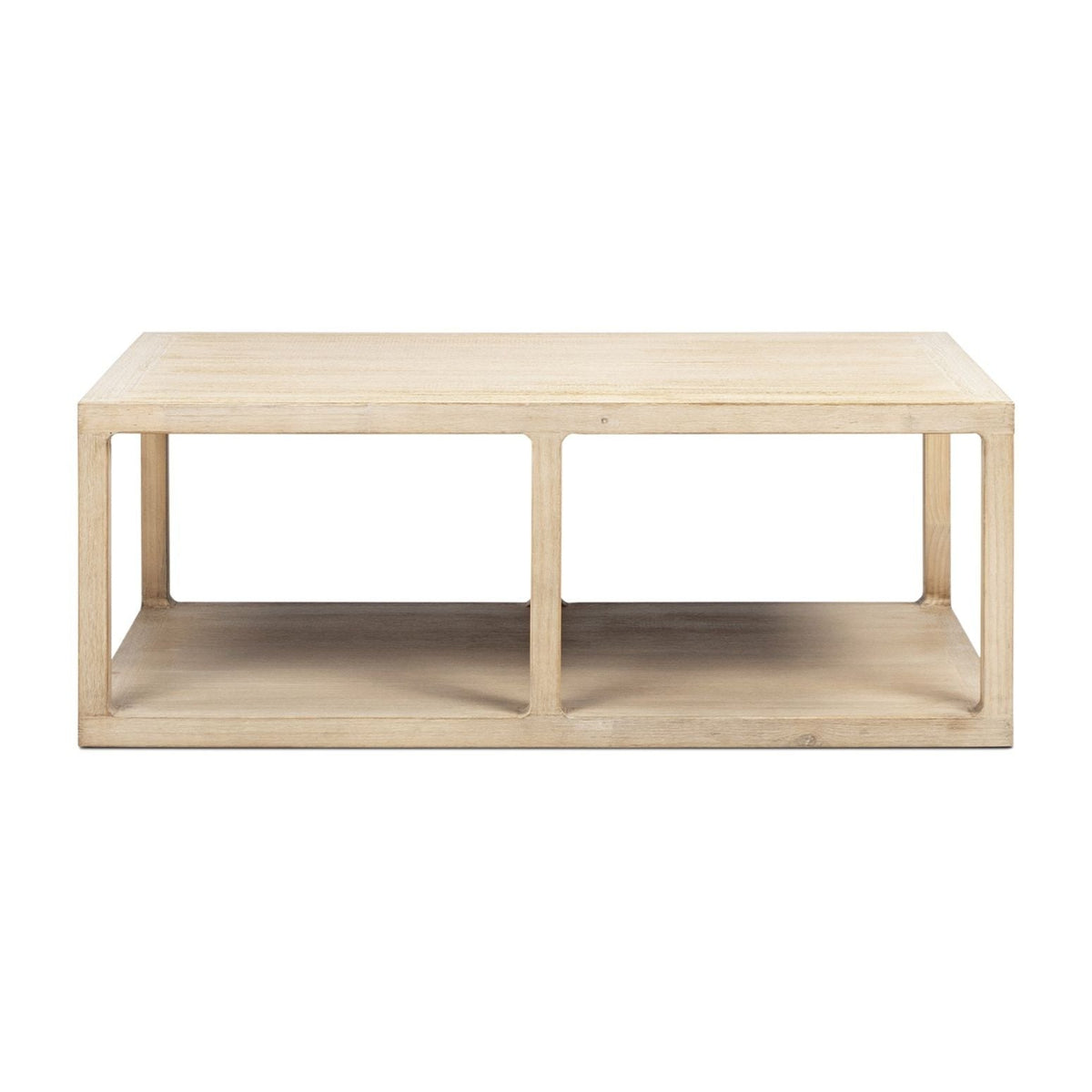 Ellis - Open Frame Coffee Table With Lower Shelf - Natural