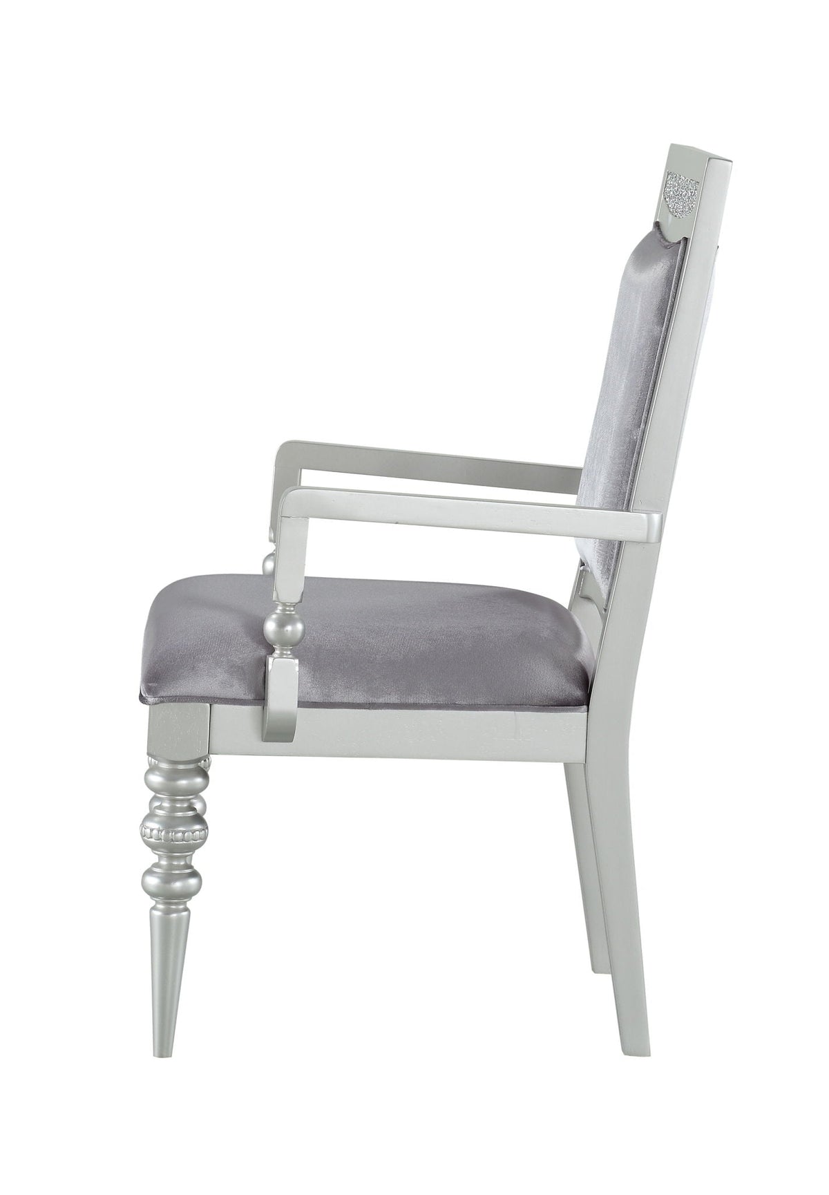 Maverick Arm Chair Set of 2 - Silver