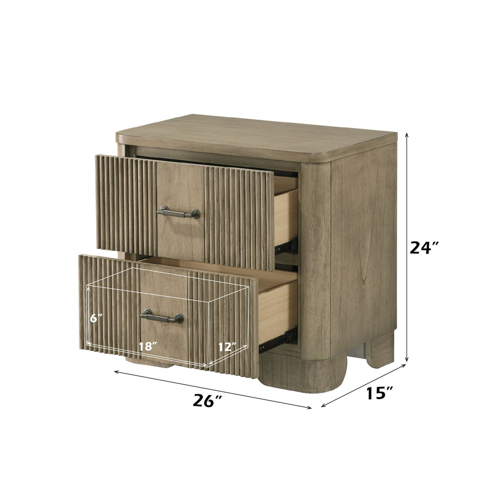 Lakkari - Nightstand - Oak