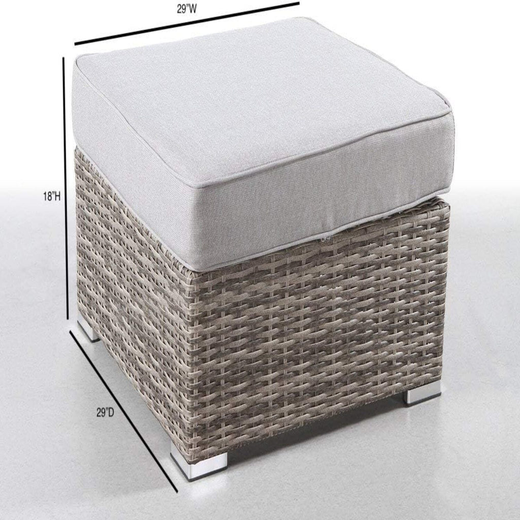 Stylish Outdoor Ottoman With Cushion For Comfort