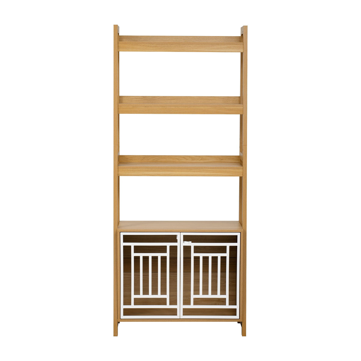 Modern Furniture Style 2 In 1 Pet Friendly Dog Crate Ladder Bookcase - Ancient Oak