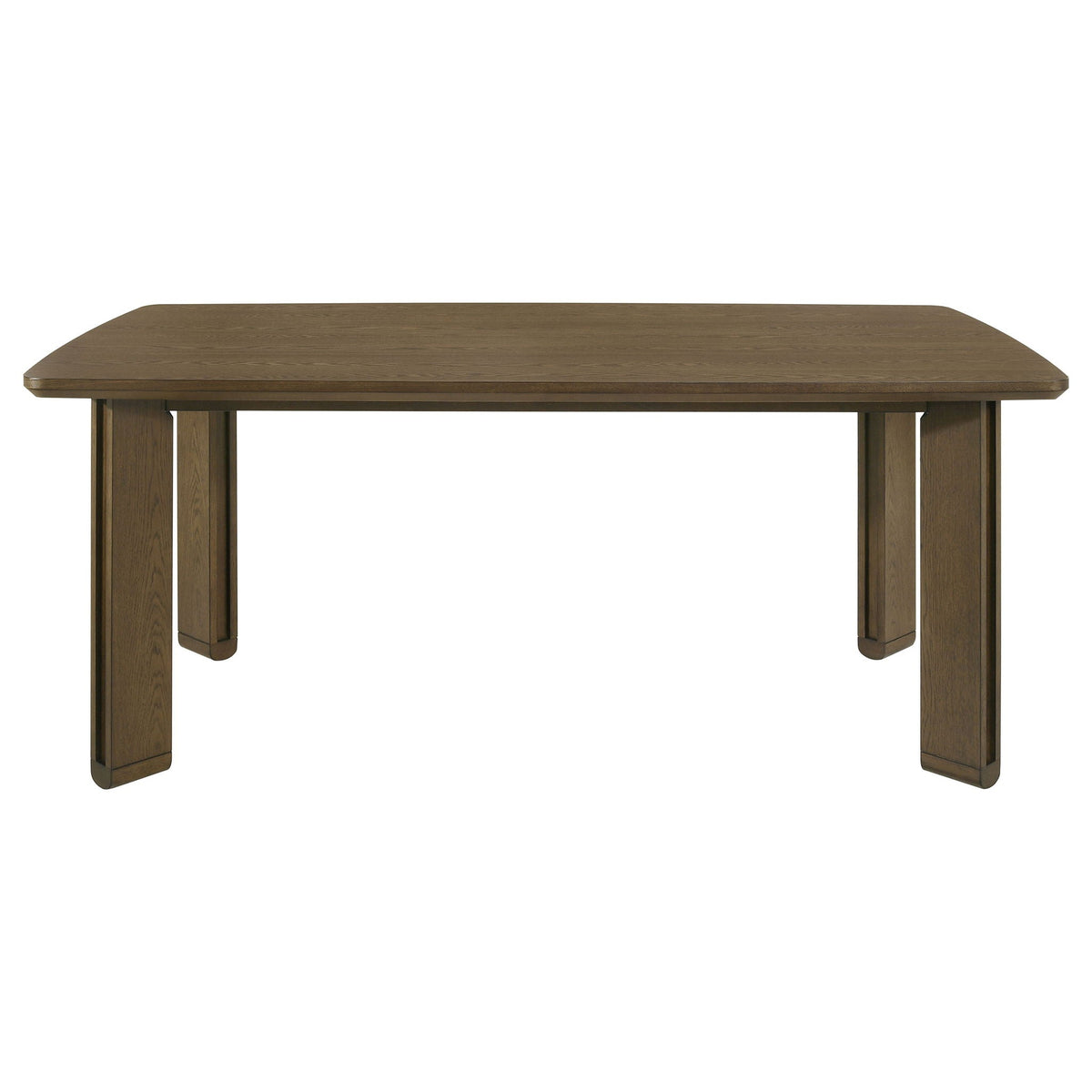 Crispin - 7 Piece Rectangular Dining Table Set With Upholstered Chairs - Brown