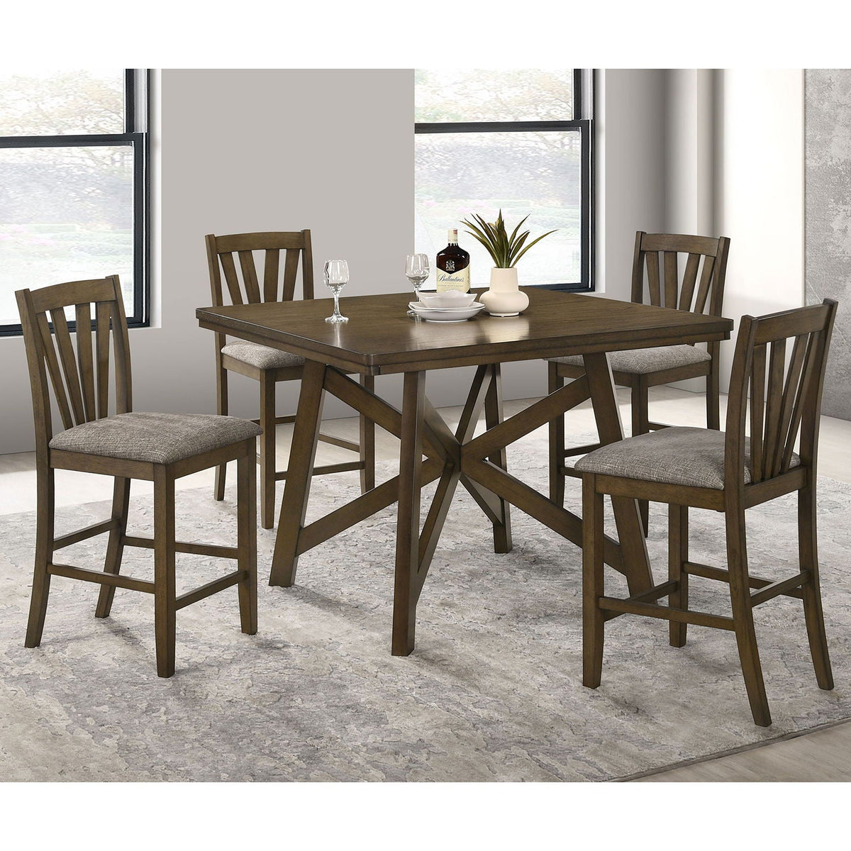 Maxine - Upholstered Counter Height Dining Side Chair (Set of 2) - Brown