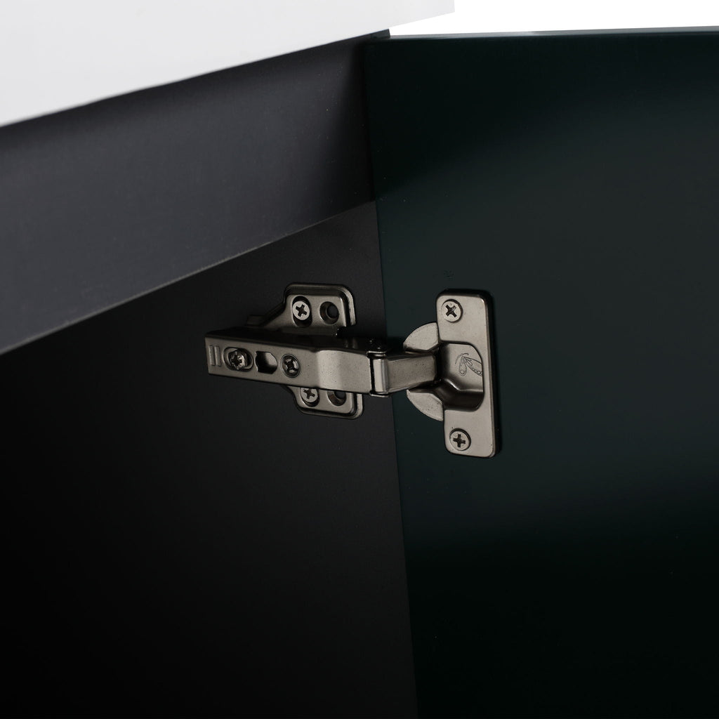 Contemporary Freestanding Bathroom Vanity With Resin Sink & Soft-Close Cabinet Doors