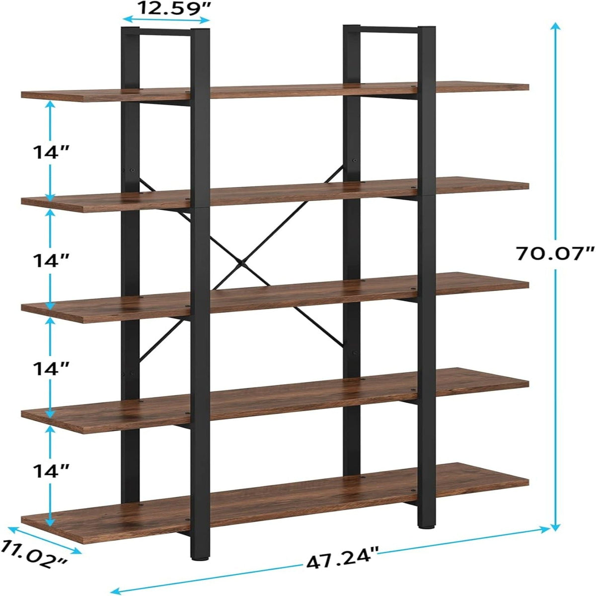 5 Tier Bookshelf For Home