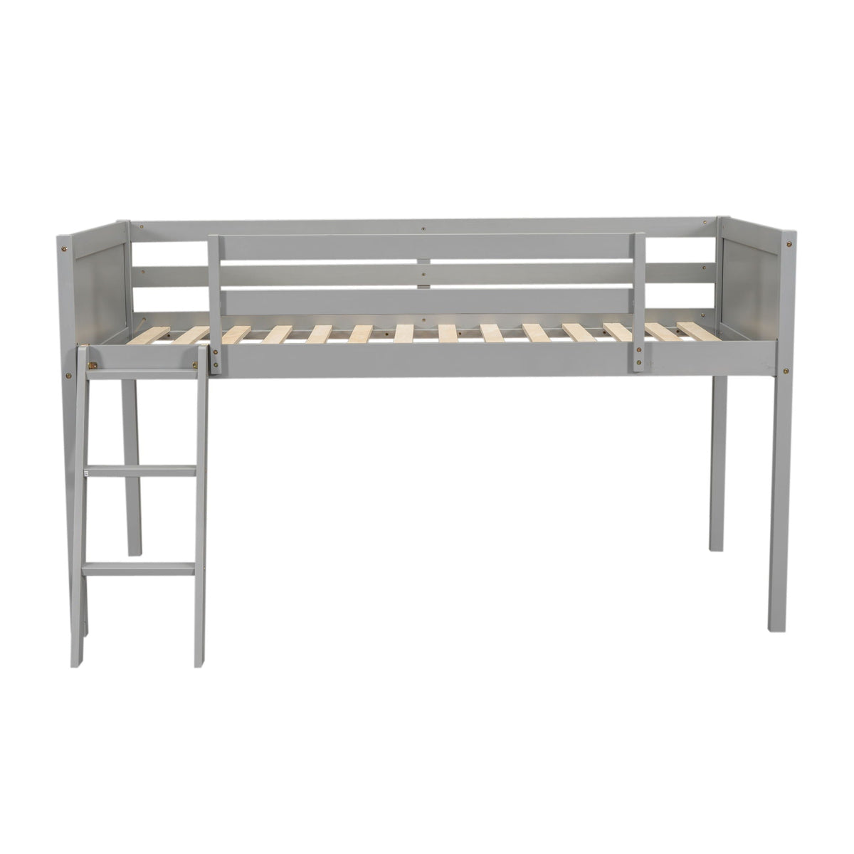 Low Loft Bed With Adjustable Ladder