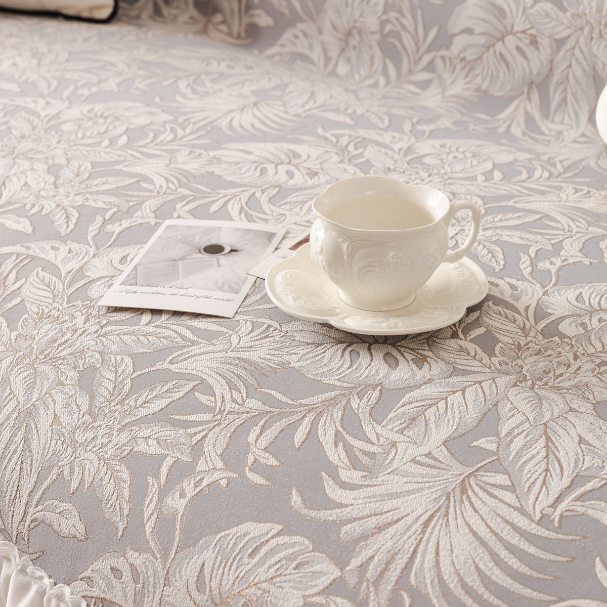 French Chic Style Ruffle Floral Cover Throws for Sofas, Decorative Couch Covers