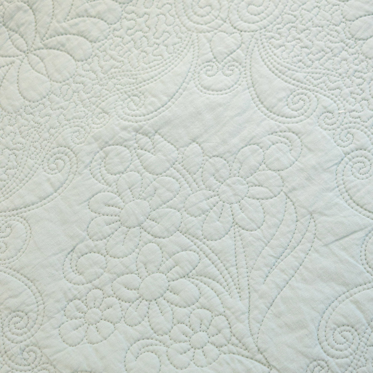 Baroque Floral Quilted Cotton Sofa Cover, Non-Slip Washable Couch Protector