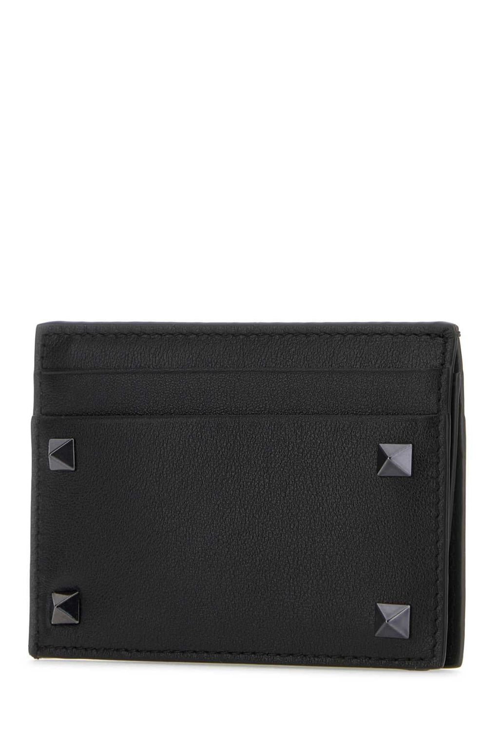 VALENTINO GARAVANI Mini Leather Rockstud Card Holder