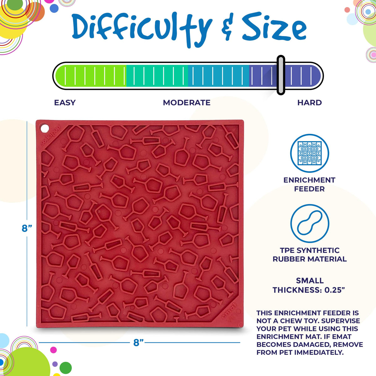 Vino Dog eMat - Enrichment Lick Mat For Dogs and Cats | Wine-Inspired Design| SodaPup