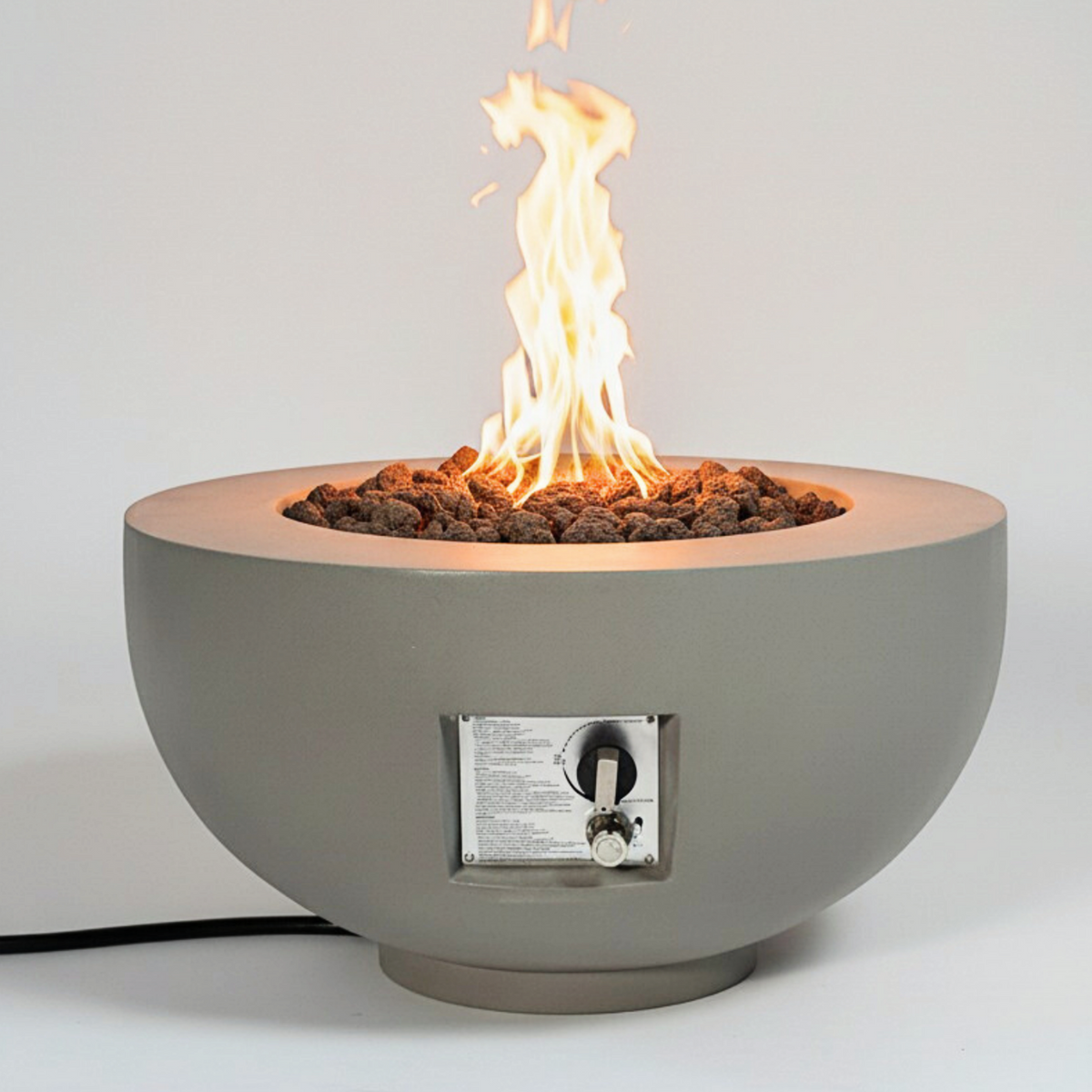 Outdoor Round Propane Fire Pit Table 28-inch, 40,000 BTU