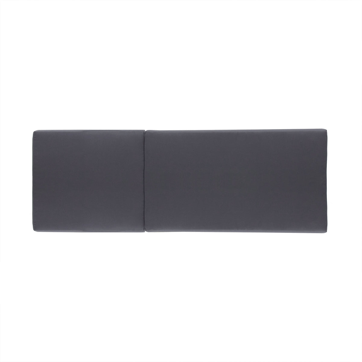 Lounge Chaise Set in Black Acacia Wood with Water-Resistant Cushions