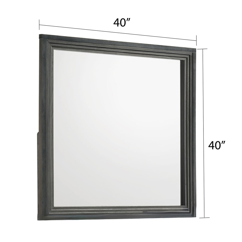 Colorado - Square Mirror (Dresser Not Included) - Charcoal