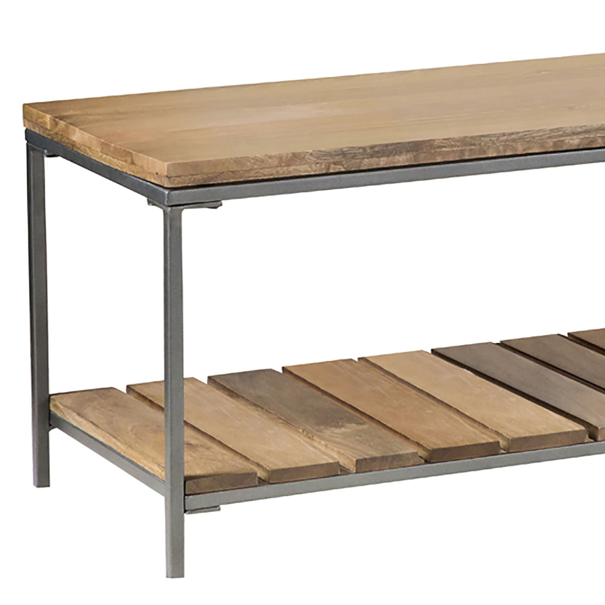 Foundry - Accent Bench With Slat Shelf - Natural