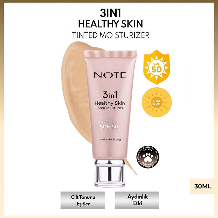 Note 3 In 1 Healthy Skin Tinted Moisturizer - SPF 50 | Lightweight Formula
