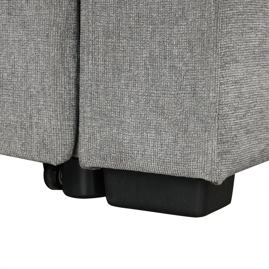 Convertible U-Shaped Sectional Sofa With Pull-Out Bed