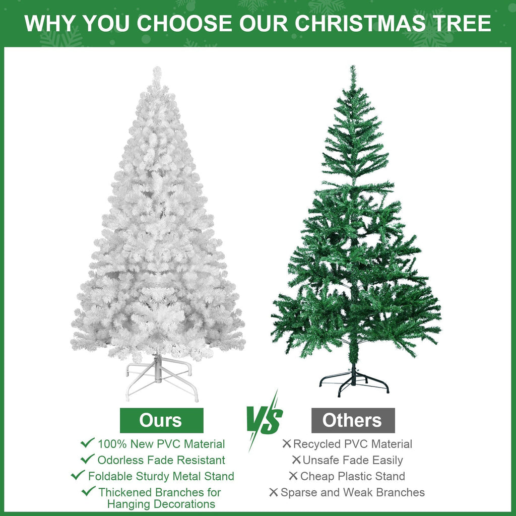 The 4-Foot Pre-Lit Modern White Christmas Tree