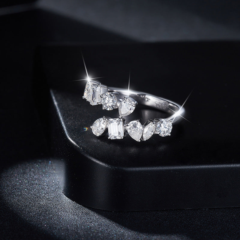 2.6 Carat Sparkala™ 925 Sterling Silver Bypass Ring