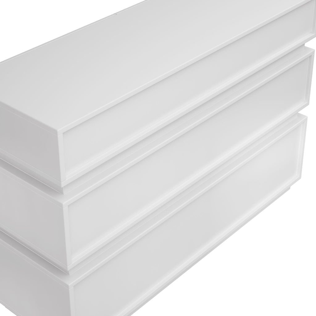 Minimalist Modern 6 Drawer Dresser, Handle Free Design With Wide Storage